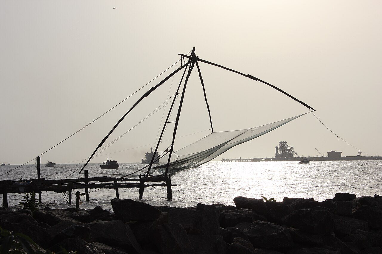 Redes de pesca chinas en Fort Kochi