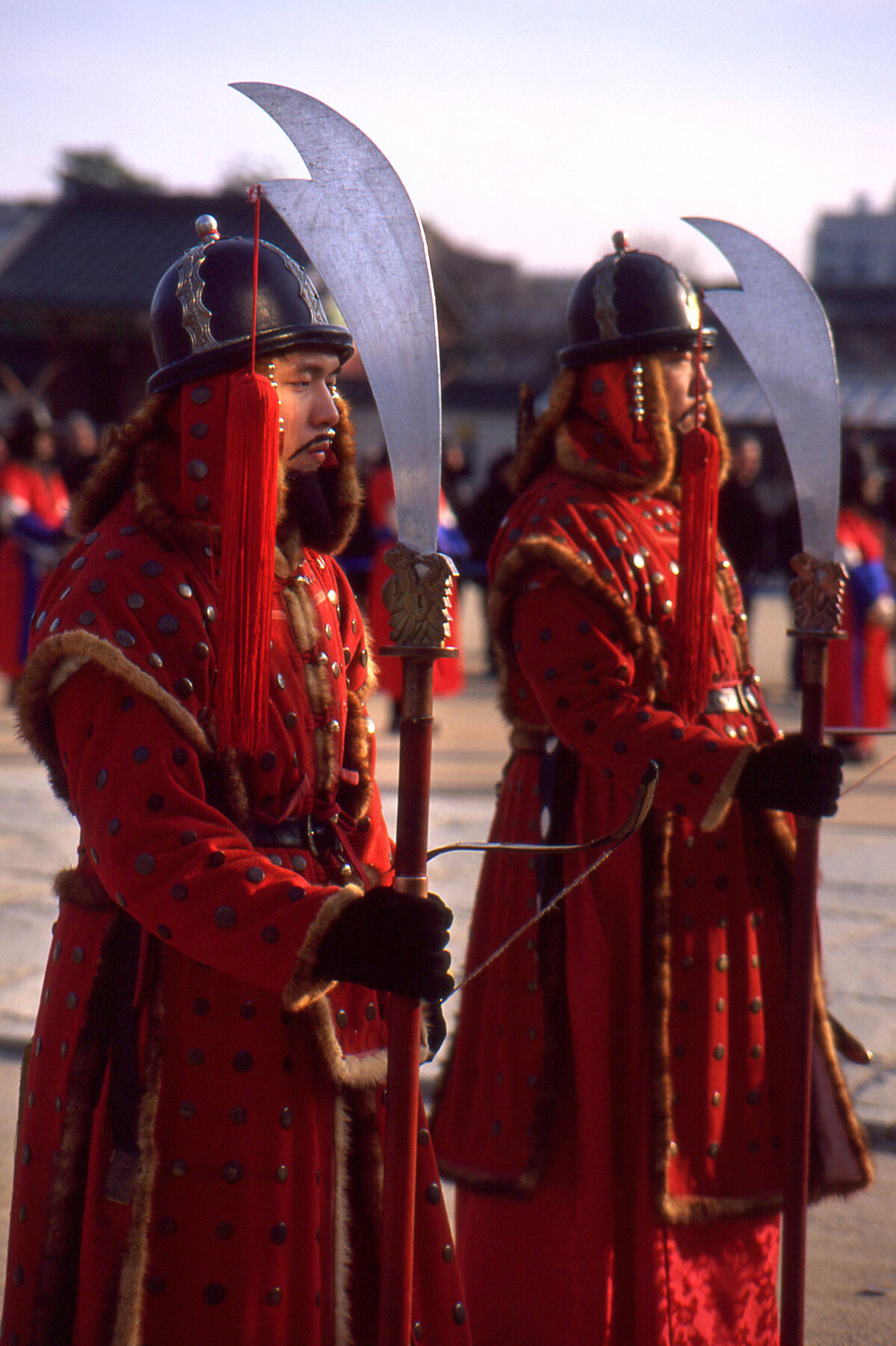 Ceremonia tradicional frente al palacio Gyeongbokgung de Seúl