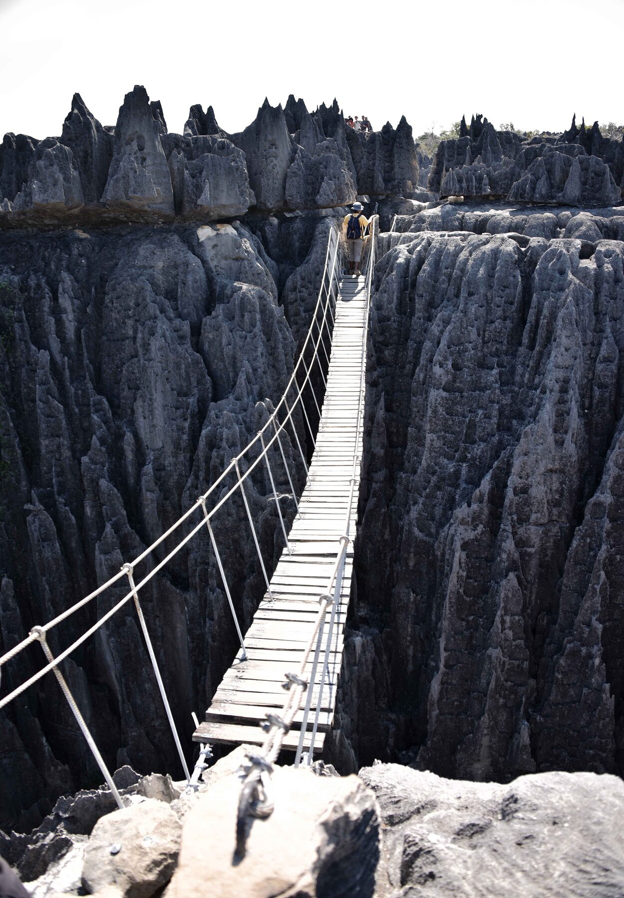 Puente suspendido en el Grand Tsingy de Bemaraha